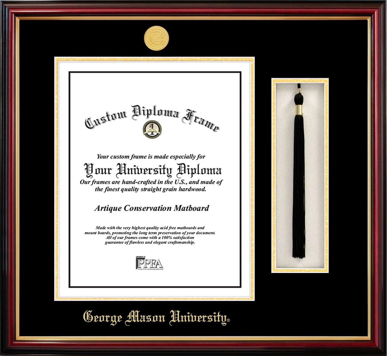 George Mason University 10w x 14h Tassel Box and Diploma Frame